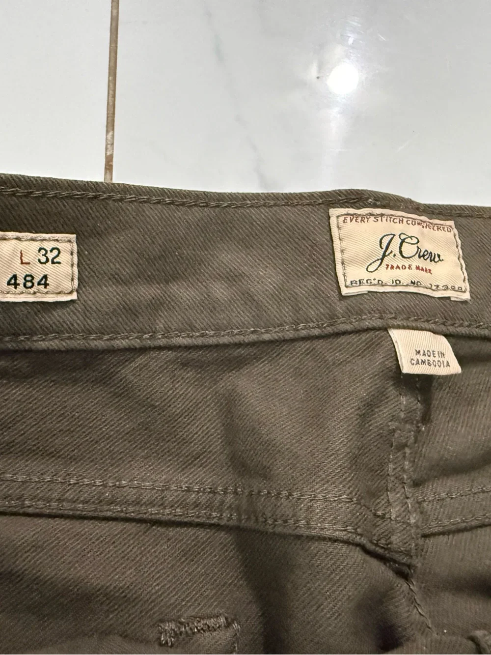 J. Crew Straight Olive Green Men's Jeans